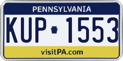 PA license plate KUP1553