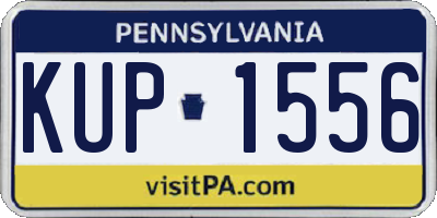 PA license plate KUP1556