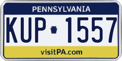 PA license plate KUP1557