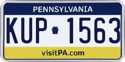 PA license plate KUP1563