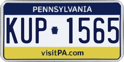 PA license plate KUP1565