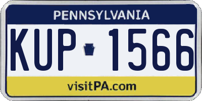 PA license plate KUP1566