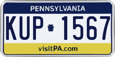 PA license plate KUP1567
