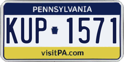 PA license plate KUP1571
