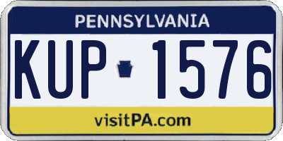 PA license plate KUP1576