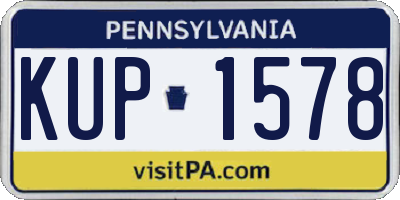 PA license plate KUP1578