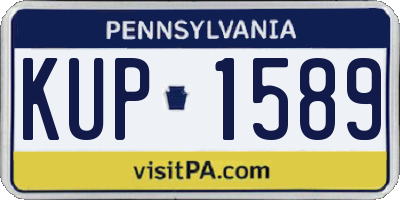 PA license plate KUP1589