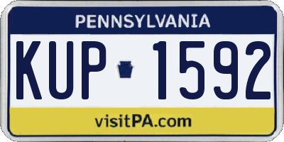 PA license plate KUP1592