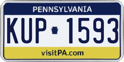 PA license plate KUP1593