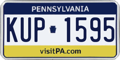 PA license plate KUP1595