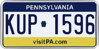 PA license plate KUP1596