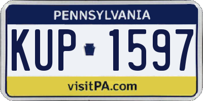 PA license plate KUP1597