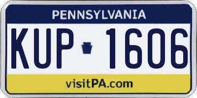 PA license plate KUP1606