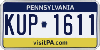 PA license plate KUP1611