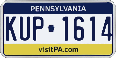 PA license plate KUP1614