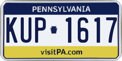 PA license plate KUP1617