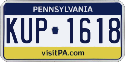 PA license plate KUP1618