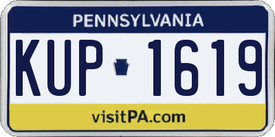 PA license plate KUP1619