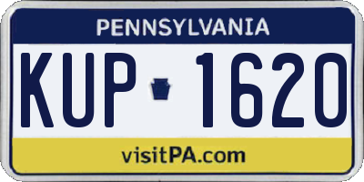 PA license plate KUP1620