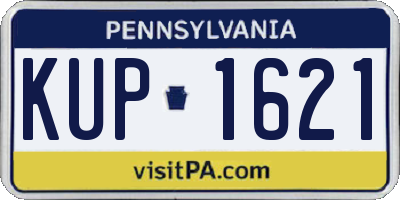 PA license plate KUP1621