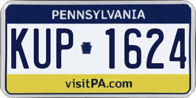 PA license plate KUP1624