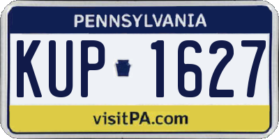 PA license plate KUP1627