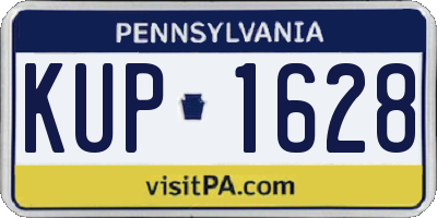 PA license plate KUP1628
