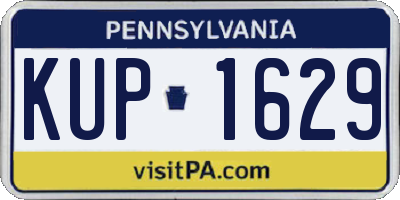 PA license plate KUP1629