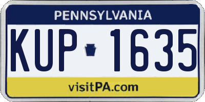 PA license plate KUP1635