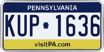 PA license plate KUP1636