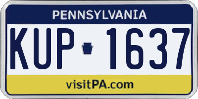 PA license plate KUP1637