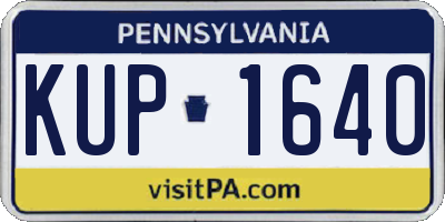 PA license plate KUP1640
