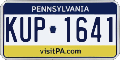 PA license plate KUP1641