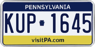 PA license plate KUP1645