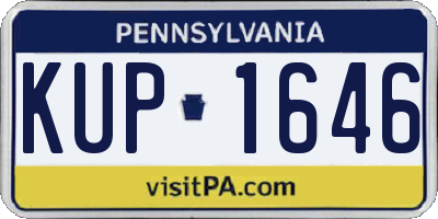 PA license plate KUP1646