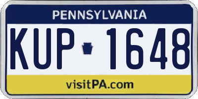 PA license plate KUP1648