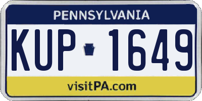 PA license plate KUP1649