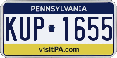 PA license plate KUP1655