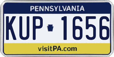 PA license plate KUP1656