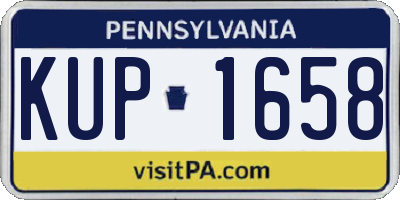 PA license plate KUP1658