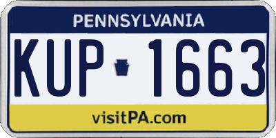 PA license plate KUP1663