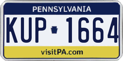 PA license plate KUP1664