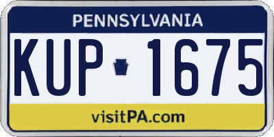 PA license plate KUP1675