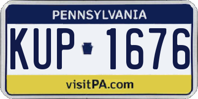 PA license plate KUP1676