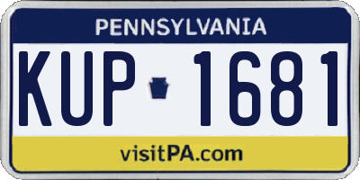 PA license plate KUP1681