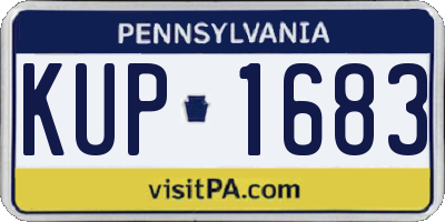 PA license plate KUP1683