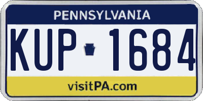 PA license plate KUP1684