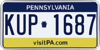 PA license plate KUP1687