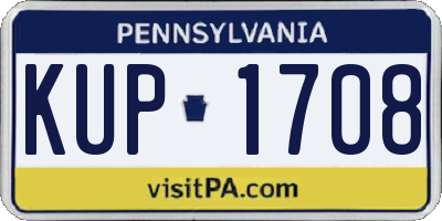 PA license plate KUP1708