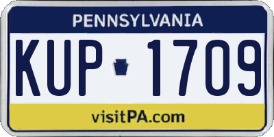 PA license plate KUP1709